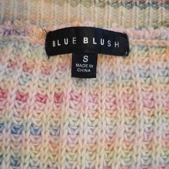 Blue Blush Pastel Knit Women's Sweater - Picture 2 of 7